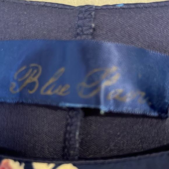 Blue rain women’s size large spaghetti strap, blue floral sundress - Picture 4 of 5